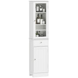 Tall Bathroom Cabinet, Bathroom Storage Cabinet with Drawers, 2 Doors and Adjustable Shelves
