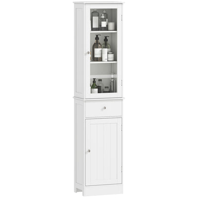 Tall Bathroom Cabinet, Bathroom Storage Cabinet with Drawers, 2 Doors and Adjustable Shelves