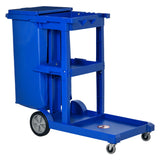 Commercial Janitorial Cart with 3 Tier Shelves