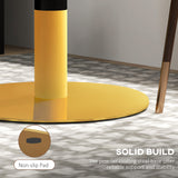 Table à manger ronde, base en acier, petite table de cuisine compacte