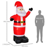8ft Inflatable Christmas Santa Claus Waving Hands