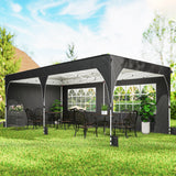 10 x 20 ft Pop Up Canopy Tent with Reflective Strips, UPF 50+ Easy up Instant Canopy with 6 Sandbags