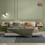Floating Nightstand Set of 2, Nordic Wall Mounted Bedside Table with Drawer and Open Shelf for Bedroom