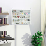 5-Tier Display Cabinet, Shot Glass Display Case, Glass Curio Cabinet with 2 Glass Doors and 4 Adjustable Shelves