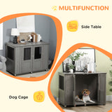 Dog Crate Furniture with Lockable Magnetic Door, Adjustable feet for Extra Large, Medium & Small Dogs