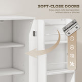 Armoire de rangement de cuisine moderne de 44 po avec tiroir, étagères réglables, garde-manger petite cuisine avec portes de rayons