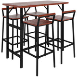 5 Piece Patio Bar Set with 47