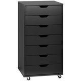 7-drawer Vertical File Cabinet for Home Office, Storage Cabinet with Wheels
