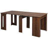 Table à manger extensible, Table de cuisine modulable pour petits espaces, Peut accueillir jusqu'à 6 personnes
