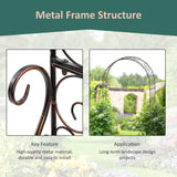 7.5ft Garden Metal Arch Outdoor Walkway Arbor for Decorative Climbing Vine Plants Party Wedding Ceremony Decoration Accessories