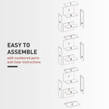 Media Storage Cabinet, 9-Tier Tall Narrow DVD Shelf with 6 Adjustable Shelves
