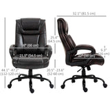 PU Leather Executive Office Chair with High Back, Adjustable Height and Swivel Wheels