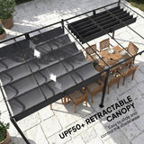 19' x 10' Pergola with Retractable Canopy