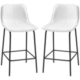 Tabourets de bar lot de 2, chaises de bar rembourrées hauteur comptoir