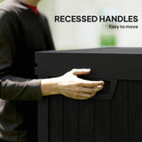 70 Gallon Deck Box, Resin Outdoor Storage Box with Handles