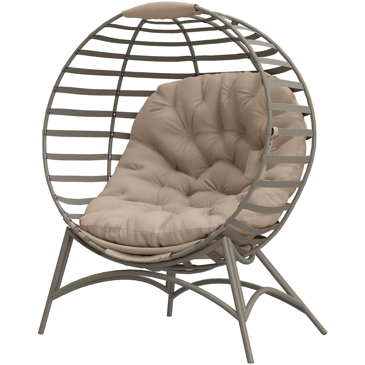 Chaise œuf, chaise panier pliable avec grand coussin de siège