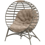 Chaise œuf, chaise panier pliable avec grand coussin de siège