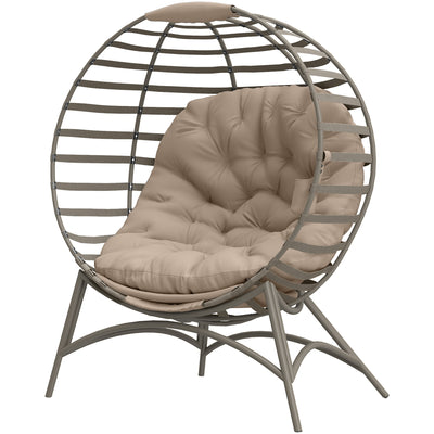 Egg Chair, Foldable Basket Chair with Large Seat Cushion