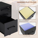 Lockable Vertical File Cabinet with Lock, 3 Drawer Filing Cabinet with Hanging Bars for Letter and A4 Size