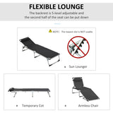 Chaise longue pliante