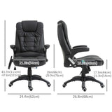 Executive Massage Chairs Heated High Back Reclining Office Chair Swivel Leather Adjustable Vibrating Furniture