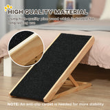 Dog Ramp Foldable Pet Ramp for Bed Couch, Height Adjustable, for Cats Large Dogs with Non Slip Carpeted Surface