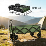 130L Folding Garden Cart with Wheels