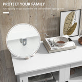 Modern Sideboard Cabinet, Freestanding Sideboards and Buffets with Glass Doors, 4-tier Shelving and Adjustable Shelves