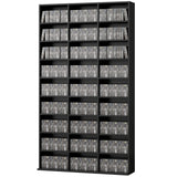 Media Storage Cabinet, 9-Tier DVD Shelf with 21 Adjustable Shelves, Holds 835 CDs, 500 DVDs or 640 Blu-rays