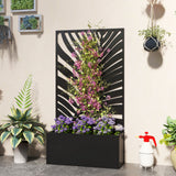Jardinière en métal avec treillis pour plantes grimpantes