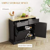 Armoire à Bac Poubelle Caché, Armoire Poubelle Basculante avec 2 Tiroirs
