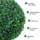 Set of 2 Artificial Ball Boxwood Topiary Trees, 44.1
