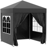 6.6'x6.6' Pop Up Canopy Tent with Sidewalls