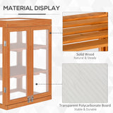 Wooden 2 Tier Cold Frame Greenhouse Polycarbonate Plant Grow House Portable Garden