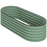 5 x 2 x 1.5 FT Galvanized Steel Raised Garden Bed, Metal Garden Bed Planter Box with Safety Edging