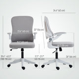 Ergonomic Office Chair, Swivel Desk Chair with Adjustable Lumbar Support and Height, Wheels