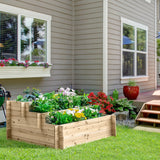 3-Tier Wood Raised Garden Bed