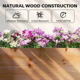 Wooden Raised Garden Bed, 8 x 4 x 1ft Elevated Garden Box with Dividers and Open Bottom