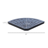 Poids de base pour parasol portable 2 pièces 61,6lbs en résine, base parasol en éventail support parasol patio