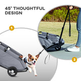 4 Wheels Folding Lightweight Pet Stroller with Universal Handle Rod, Storage Bag