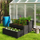 Kit de lit de jardin surélevé en vinyle, boîte de jardin surélevée 3 étages avec fond ouvert