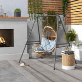 Hammock Chair Stand, Hanging Heavy Duty Metal Frame Hammock Stand for Hanging Hammock Air Porch Swing Chair