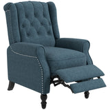 Fauteuil inclinable à dossier haut avec repose-pieds, fauteuil inclinable capitonné avec accoudoirs roulés pour le salon