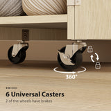 Sewing Machine Table with Drop Leaf, Folding Craft Table with 2 Doors and Adjustable Shelf for Small Spaces