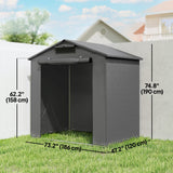 Remise portable 6' x 4', Ventilation et structure en métal galvanisé