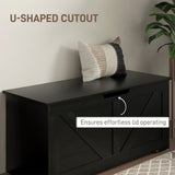 39.4 Inches Storage Chest, Storage Trunk with 2 Safety Hinges for Living Room