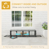 Outdoor Cat Tunnel, Wooden Play Cat Enclosure, Extendable Pet Run with 3 Doors