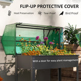 Raised Garden Bed Planter with PE Greenhouse Cover
