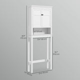 3-Tier Over Toilet Storage Unit Washing Machine Cabinet Dryer Cabinet with Adjustable Shelf for Bathroom