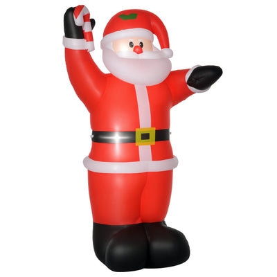 8ft Inflatable Christmas Santa Claus with Candy Cane